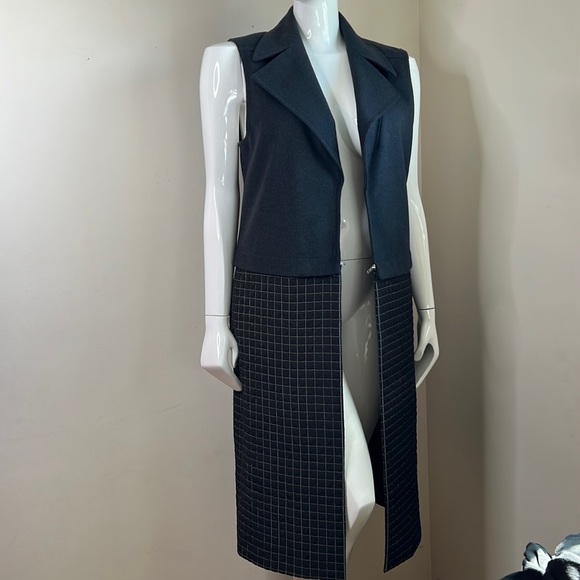 Trouvé Black long to short zipper vest, Size L - Picture 1 of 9